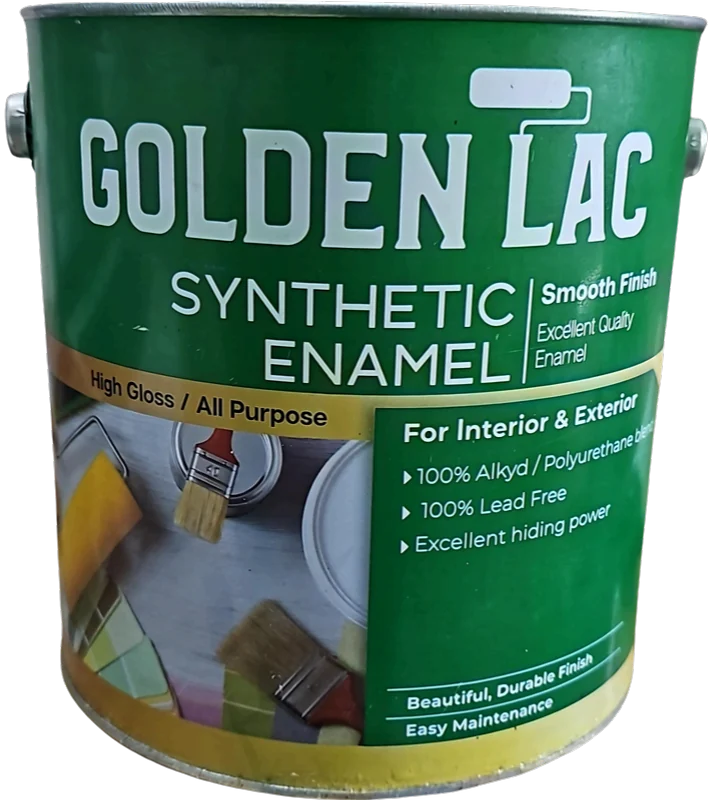 Golden Lac paint packaging